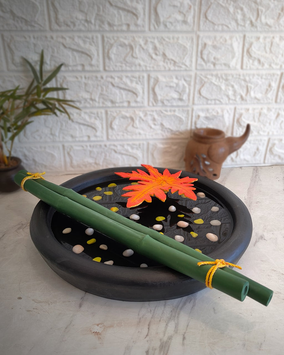 Decorative Moongil Uruli with traditional design Greymode